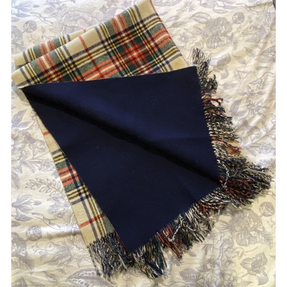 Vintage Woodward & Lothrof 100%‎ Wool Plaid Blanket Throw England READ